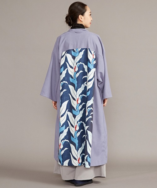 カヤ（カヤ）の「【カヤ】ジャポネズリ 彩り銘仙長羽織（カーディガン/ボレロ・レディース・スミクロ/ネイビー/グリーン系その他/ブルー系その他・FREE）」の4枚目の写真