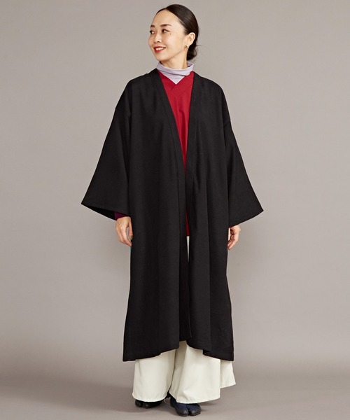 カヤ（カヤ）の「【カヤ】ジャポネズリ 彩り銘仙長羽織（カーディガン/ボレロ・レディース・スミクロ/ネイビー/グリーン系その他/ブルー系その他・FREE）」の9枚目の写真