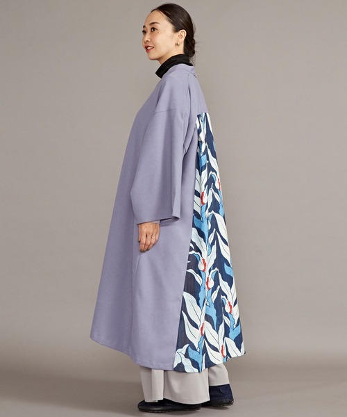カヤ（カヤ）の「【カヤ】ジャポネズリ 彩り銘仙長羽織（カーディガン/ボレロ・レディース・スミクロ/ネイビー/グリーン系その他/ブルー系その他・FREE）」の6枚目の写真