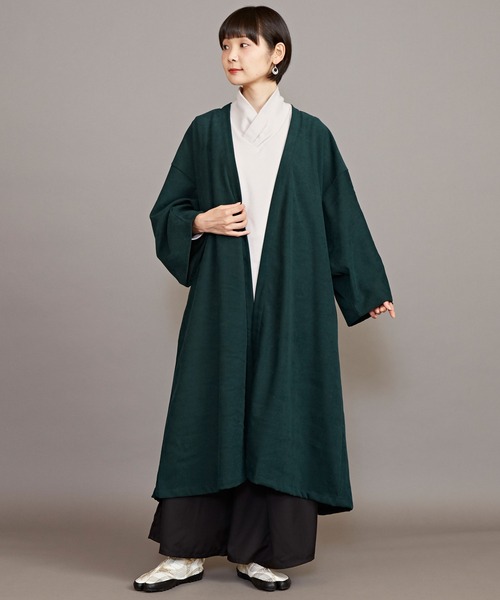 カヤ（カヤ）の「【カヤ】ジャポネズリ 彩り銘仙長羽織（カーディガン/ボレロ・レディース・スミクロ/ネイビー/グリーン系その他/ブルー系その他・FREE）」の22枚目の写真