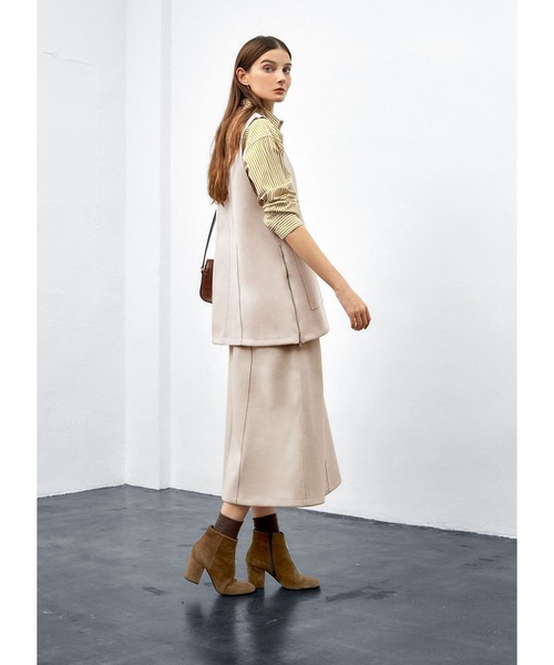 STYLE DELI（スタイルデリ）の「メルトン調ベスト（ベスト・レディース・チャコールグレー/ライトベージュ・FREE）」の7枚目の写真