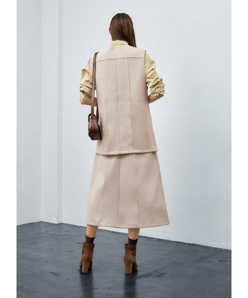 STYLE DELI（スタイルデリ）の「メルトン調ベスト（ベスト・レディース・チャコールグレー/ライトベージュ・FREE）」の12枚目の写真