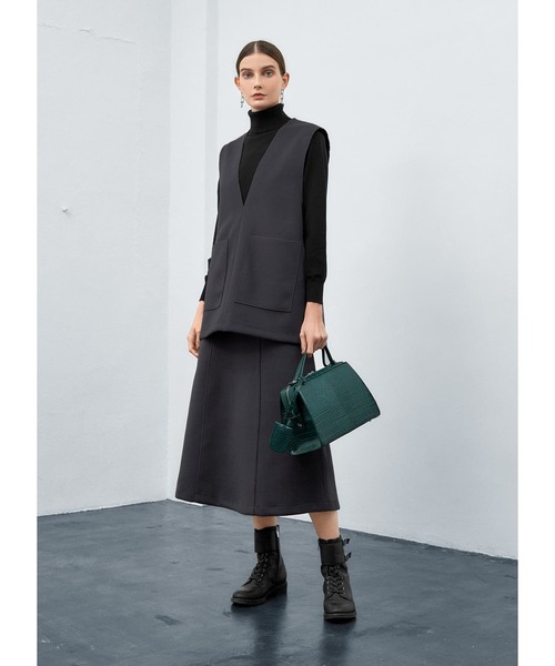 STYLE DELI（スタイルデリ）の「メルトン調ベスト（ベスト・レディース・チャコールグレー/ライトベージュ・FREE）」の16枚目の写真