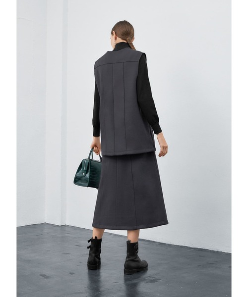 STYLE DELI（スタイルデリ）の「メルトン調ベスト（ベスト・レディース・チャコールグレー/ライトベージュ・FREE）」の21枚目の写真