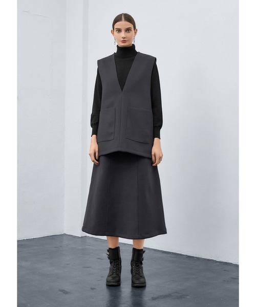 STYLE DELI（スタイルデリ）の「メルトン調ベスト（ベスト・レディース・チャコールグレー/ライトベージュ・FREE）」の22枚目の写真