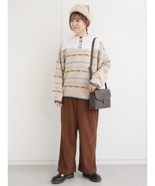 ehka sopo（エヘカソポ）の「コーデュロイストレートパンツ（その他パンツ・レディース・ブラウン/マスタード/キナリ・ﾌﾘ-）」の22枚目の写真
