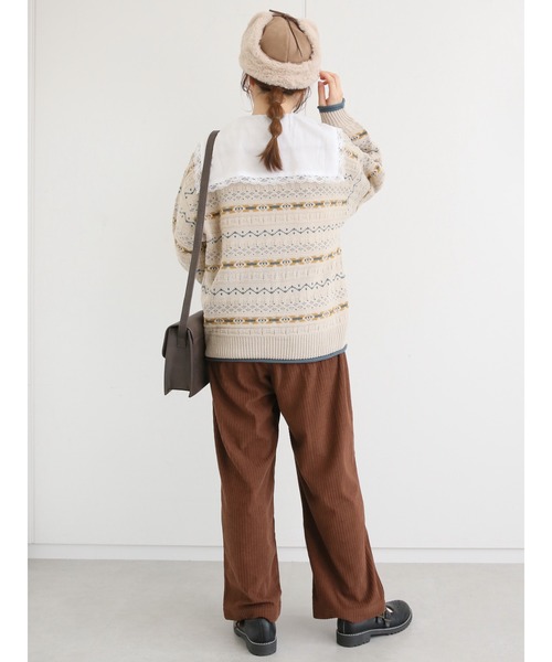 ehka sopo（エヘカソポ）の「コーデュロイストレートパンツ（その他パンツ・レディース・ブラウン/マスタード/キナリ・ﾌﾘ-）」の8枚目の写真