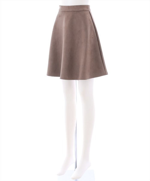 clear（クリア）の「フェイクスエードフレアミニスカート（スカート・レディース・ブラック/アイボリー/モカ・F）」の4枚目の写真