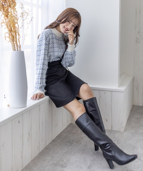 clear（クリア）の「フェイクスエードフレアミニスカート（スカート・レディース・ブラック/アイボリー/モカ・F）」の17枚目の写真