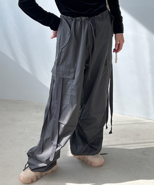 chuclla（チュクラ）の「ライトイージー カーゴパンツ chw22a135（カーゴパンツ・レディース・ブラック/ピンク/ダークグレー・L/M/S）」の4枚目の写真