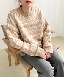 LOWRYS FARM | ノルディックニットプルオーバーＬＳ 170930(ニット/セーター)