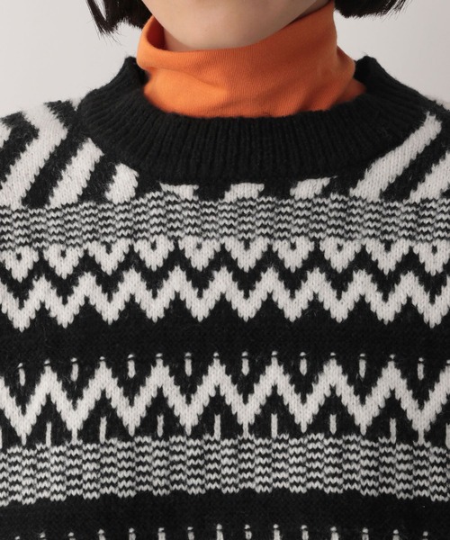 LOWRYS FARM（ローリーズファーム）の「ノルディックニットプルオーバーＬＳ 170930（ニット/セーター・レディース・ライトブルー/ブラック/ベージュ/ブルー・FREE）」の11枚目の写真