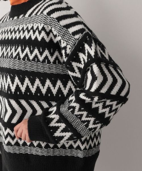 LOWRYS FARM（ローリーズファーム）の「ノルディックニットプルオーバーＬＳ 170930（ニット/セーター・レディース・ライトブルー/ブラック/ベージュ/ブルー・FREE）」の21枚目の写真