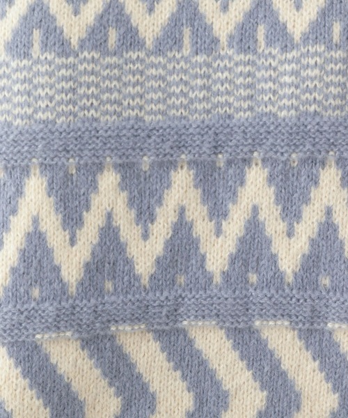 LOWRYS FARM（ローリーズファーム）の「ノルディックニットプルオーバーＬＳ 170930（ニット/セーター・レディース・ライトブルー/ブラック/ベージュ/ブルー・FREE）」の8枚目の写真