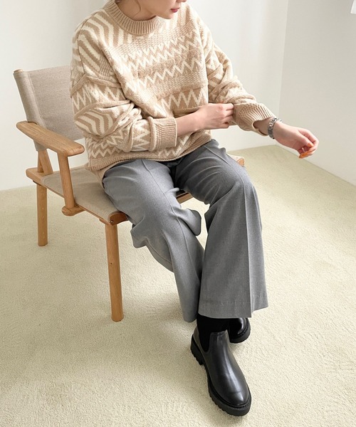 LOWRYS FARM（ローリーズファーム）の「ノルディックニットプルオーバーＬＳ 170930（ニット/セーター・レディース・ライトブルー/ブラック/ベージュ/ブルー・FREE）」の12枚目の写真