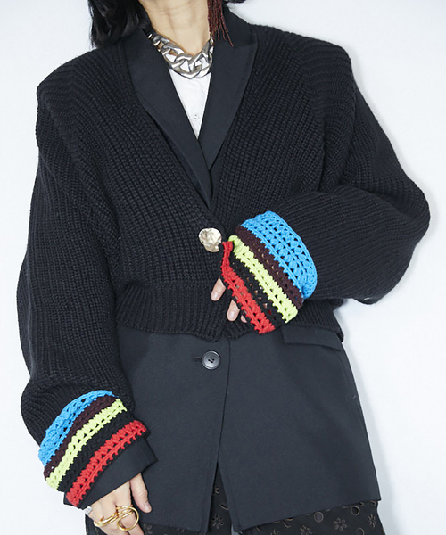 PONTI（ポンティ）の「【PONTI/ポンティ】別注 CROCHET CUFF CARDIGAN 