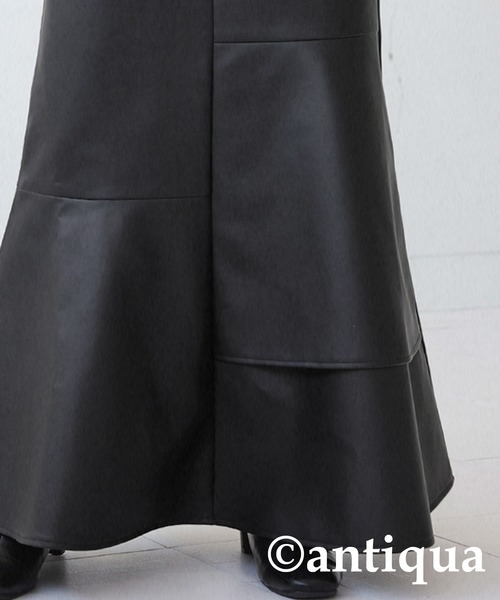 antiqua（アンティカ）の「フェイクレザーマーメイドスカート（スカート・レディース・ブラック・FREE）」の4枚目の写真