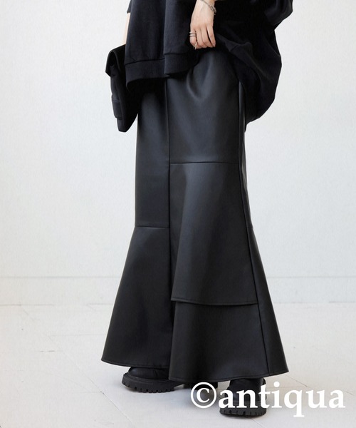 antiqua（アンティカ）の「フェイクレザーマーメイドスカート（スカート・レディース・ブラック・FREE）」の7枚目の写真