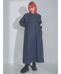 merry jenny | デニムセーラーワンピース(ワンピース)