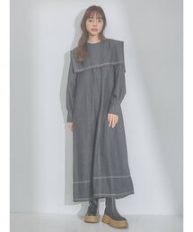 merry jenny | デニムセーラーワンピース(ワンピース)