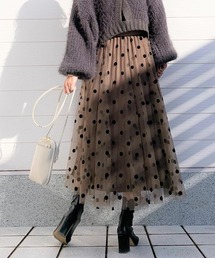 Q | ドットチュールスカート(スカート)