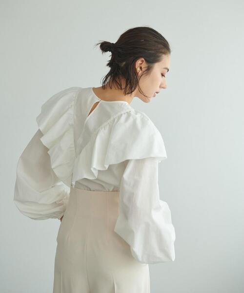 ＜EMMELREFINES＞EMコードボイルラッフルブラウス