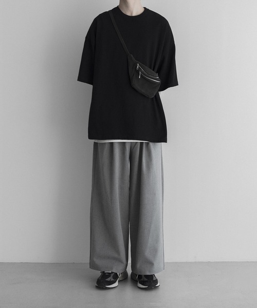 remer（リメール）の「loose shadow herringbone wide PT / ルーズシャドーヘリンボーンワイドパンツ（その他パンツ・メンズ・グレー/ブラック・SMALL/MEDIUM/LARGE）」の11枚目の写真