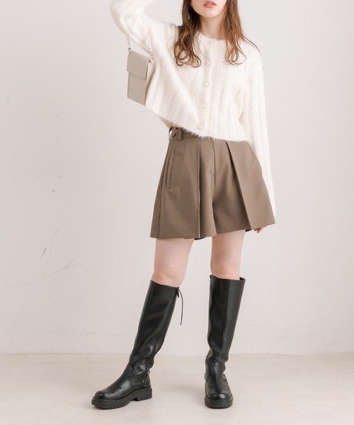 OLIVE des OLIVE（オリーブデオリーブ）の「ビットベルト付きプリーツショートパンツ（その他パンツ・レディース・ブラウン/ブラック/チェック・FREE）」の11枚目の写真