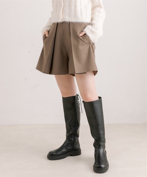 OLIVE des OLIVE（オリーブデオリーブ）の「ビットベルト付きプリーツショートパンツ（その他パンツ・レディース・ブラウン/ブラック/チェック・FREE）」の14枚目の写真