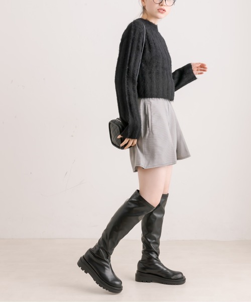 OLIVE des OLIVE（オリーブデオリーブ）の「ビットベルト付きプリーツショートパンツ（その他パンツ・レディース・ブラウン/ブラック/チェック・FREE）」の19枚目の写真