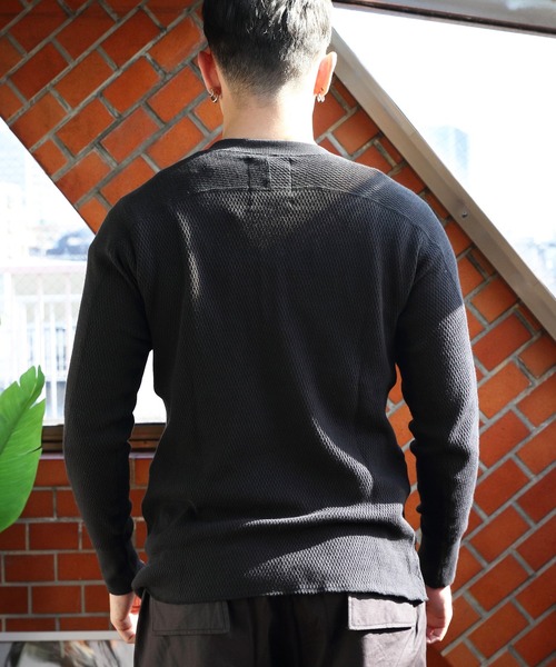 HOUSTON（ヒューストン）の「HOUSTON ヘンリーサーマル（Tシャツ/カットソー・メンズ・ネイビー/オフホワイト/ブラック/グレー・X-LARGE/XX-LARGE/MEDIUM/LARGE）」の17枚目の写真