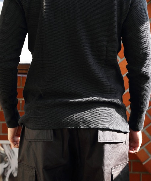 HOUSTON（ヒューストン）の「HOUSTON ヘンリーサーマル（Tシャツ/カットソー・メンズ・ネイビー/オフホワイト/ブラック/グレー・X-LARGE/XX-LARGE/MEDIUM/LARGE）」の16枚目の写真