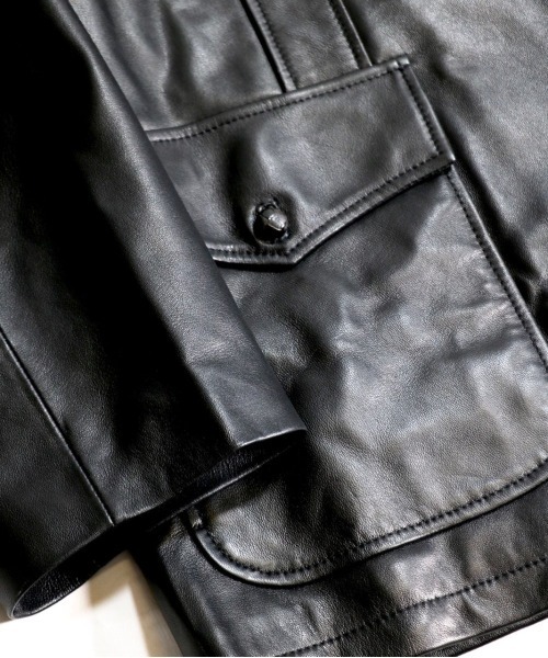 2AM(ツーエイエム)の「【TOWNCRAFT/タウンクラフト】 / LEATHER RANCHER COAT レザーコート(その他アウター・メンズ・ブラック・MEDIUM/LARGE)」の4枚目の写真