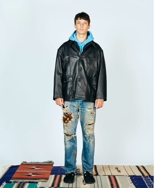 2AM(ツーエイエム)の「【TOWNCRAFT/タウンクラフト】 / LEATHER RANCHER COAT レザーコート(その他アウター・メンズ・ブラック・MEDIUM/LARGE)」の12枚目の写真