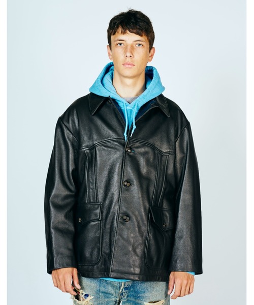 2AM(ツーエイエム)の「【TOWNCRAFT/タウンクラフト】 / LEATHER RANCHER COAT レザーコート(その他アウター・メンズ・ブラック・MEDIUM/LARGE)」の15枚目の写真