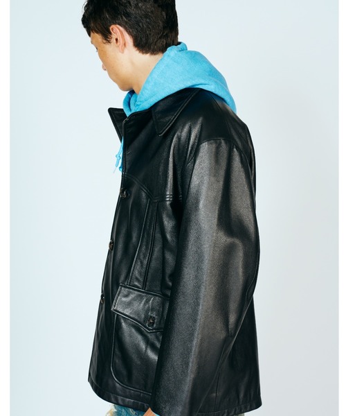 2AM(ツーエイエム)の「【TOWNCRAFT/タウンクラフト】 / LEATHER RANCHER COAT レザーコート(その他アウター・メンズ・ブラック・MEDIUM/LARGE)」の14枚目の写真
