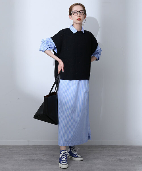 SLOBE IENA（スローブイエナ）の「ラメニットベスト（ベスト・レディース・ブラック・FREE）」の9枚目の写真