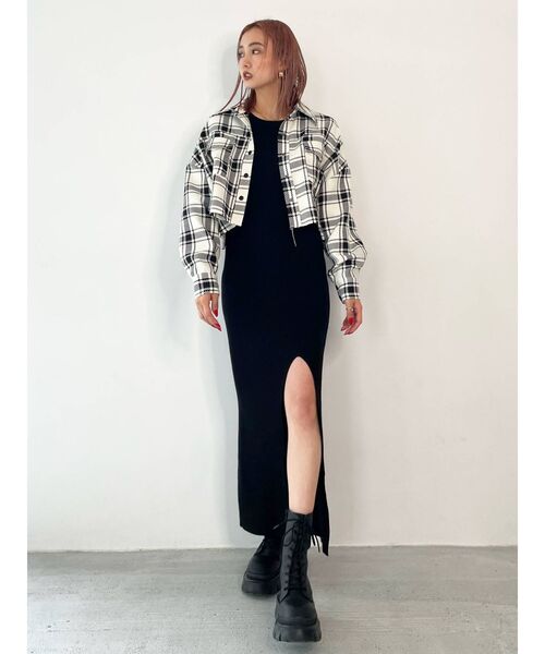 EMODA（エモダ）の「オーバークロップドシャツ（シャツ/ブラウス・レディース・ホワイト/ブラック/ブルー/その他・FREE）」の14枚目の写真