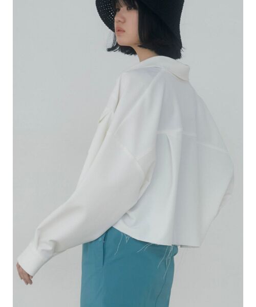 EMODA（エモダ）の「オーバークロップドシャツ（シャツ/ブラウス・レディース・ホワイト/ブラック/ブルー/その他・FREE）」の12枚目の写真