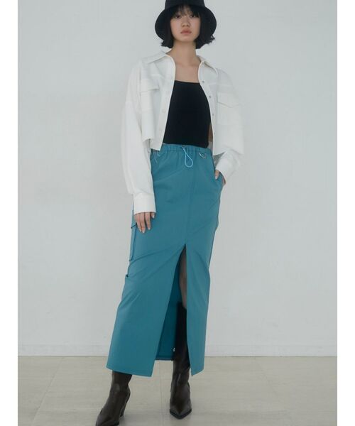 EMODA（エモダ）の「オーバークロップドシャツ（シャツ/ブラウス・レディース・ホワイト/ブラック/ブルー/その他・FREE）」の9枚目の写真