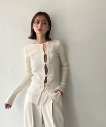 CLEIO | 【CLEIO】2WAYデザインリブニット(ニット/セーター)