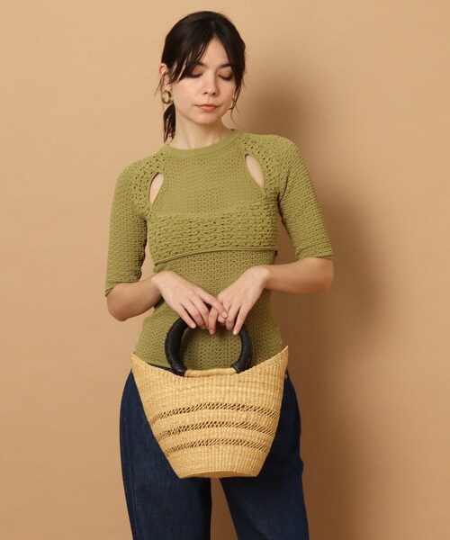 DRESSTERIOR（ドレステリア）の「◆MARCHE BAG　ボルガバスケット M（ハンドバッグ・レディース・ベージュ・00）」の3枚目の写真