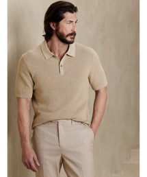 00s BananaRepublic ベロア ニット ポロシャツ ブラック XL 00s BananaRepublic ベロア ニット ポロシャツ ブラック XL メンズを