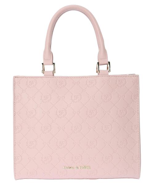 Maison de FLEUR（メゾンドフルール）の「モノグラムキャレショルダーバッグ（ショルダーバッグ・レディース・ピンク/ブラック・FREE）」の21枚目の写真
