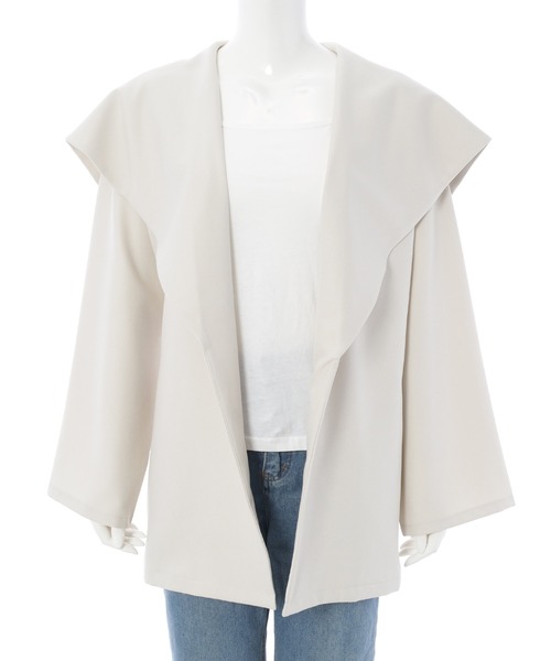 Edit Sheen（エディットシーン）の「セーラーカラーミドル丈コート（その他アウター・レディース・ベージュ/オフホワイト・M）」の9枚目の写真