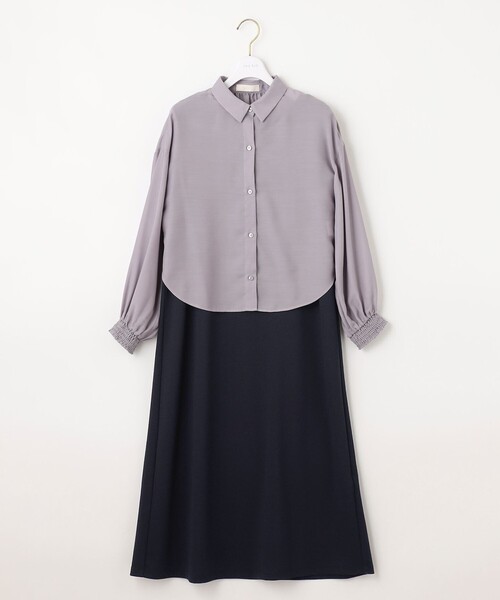 ANY SIS（エニィスィス）の「【美人百花6月号掲載】2SETシアーシャツ×ワンピース セット（セットアップ・レディース・ピンク系/ネイビー系・2/3/1）」の7枚目の写真