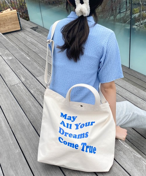 WEGO（ウィゴー）の「WEGO/2wayキャンバストート（ショルダーバッグ・レディース・その他1/その他2/その他3/その他4/その他5/その他6/その他12/その他9/その他13/その他8/その他11/その他7/その他10/その他19/その他22/その他17/その他14/その他18/その他21/その他20/その他15/その他16/その他23・FREE）」の4枚目の写真