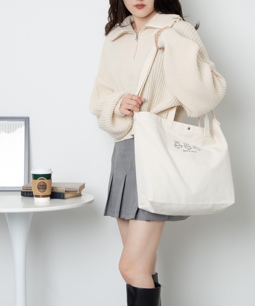 WEGO（ウィゴー）の「WEGO/2wayキャンバストート（ショルダーバッグ・レディース・その他1/その他2/その他3/その他4/その他5/その他6/その他12/その他9/その他13/その他8/その他11/その他7/その他10/その他19/その他22/その他17/その他14/その他18/その他21/その他20/その他15/その他16/その他23・FREE）」の16枚目の写真