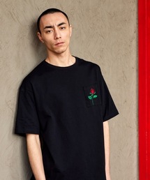 rehacer（レアセル）の「rehacer : Retro Rose Pocket CS / レトロ ローズポケット カットソー（Tシャツ/カットソー）」