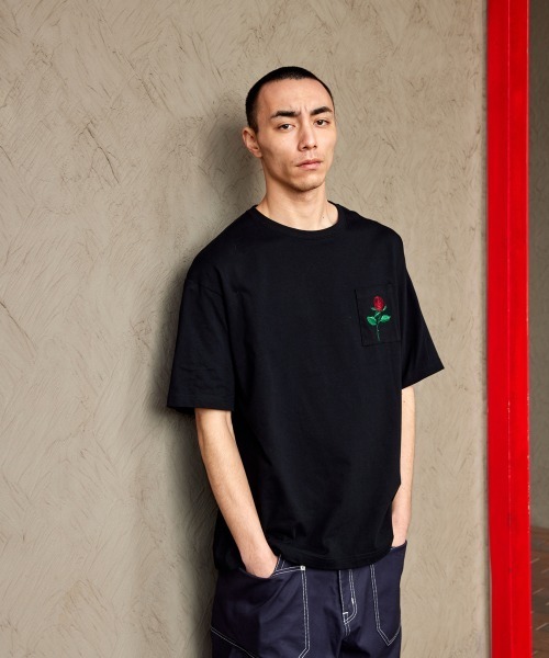 rehacer(レアセル)の「rehacer : Retro Rose Pocket CS / レトロ ローズポケット カットソー(Tシャツ/カットソー・メンズ・杢グレー/ホワイト/ブラック・SMALL/MEDIUM/LARGE/X-LARGE)」の17枚目の写真